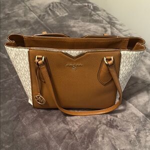 Michael Kors Brown and Cream Women's Bag